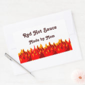 赤い炎カスタムの瓶または缶詰ラベル 長方形シール (封筒)