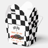 赤い炎レースカーレディセットベビーシャワーに移動 フェイバーボックス (オープン)