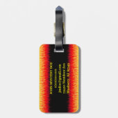 赤い炎 ラゲッジタグ (裏面縦)