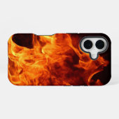 赤い炎 iPhone 16ケース (裏面横)