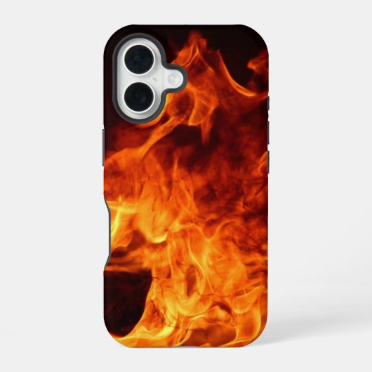 赤い炎 iPhone 16ケース (裏面)