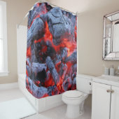 赤い炭 シャワーカーテン (インサイチュ)