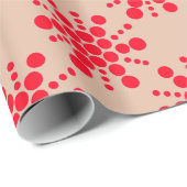 赤い点々のある星の上に ラッピングペーパー (ロールコーナー)