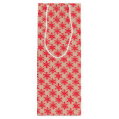 赤い点々のある星をトープに ワインギフトバッグ (裏面)