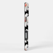 赤い点のあるデイジー iPhoneケース (右側面)