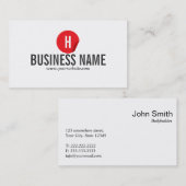 赤い点のボディビルの名刺 名刺 (正面/裏面)