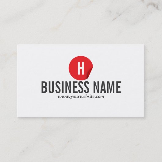 赤い点のボディビルの名刺 名刺 (正面)