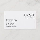 赤い点の石油エンジニアの名刺 名刺 (裏面)