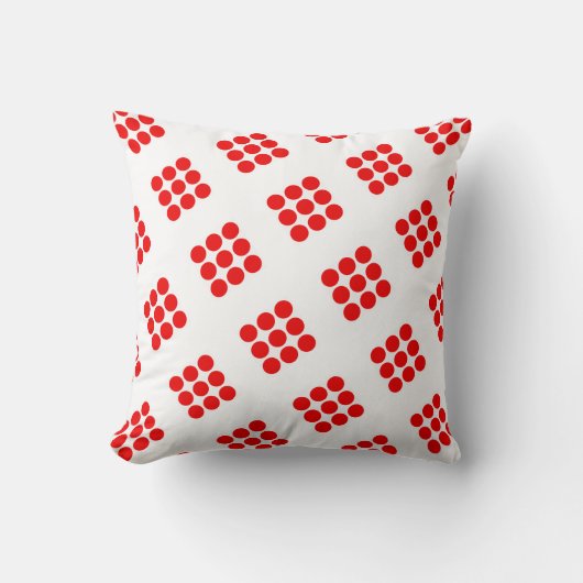 赤い点 クッション (正面)