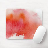 赤い点、水彩画の抽象的な手塗り マウスパッド (マウス)