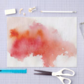 赤い点、水彩画の抽象的な手塗り 薄葉紙 (クラフト)