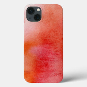 赤い点、水彩画の抽象的な手塗り iPhone 13ケース