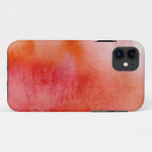 赤い点、水彩画の抽象的な手塗り Case-Mate iPhoneケース (裏面(横))