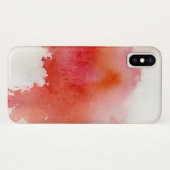 赤い点、水彩画の抽象的な手塗り Case-Mate iPhoneケース (裏面(横))