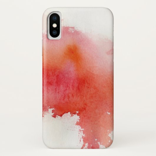 赤い点、水彩画の抽象的な手塗り Case-Mate iPhoneケース (裏面)