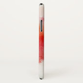 赤い点、水彩画の抽象的な手塗り Case-Mate iPhoneケース (裏面/右)