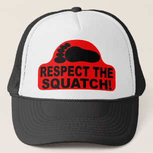 赤い点SQUATCH! ロゴ-新しい衝突Squatchin キャップ
