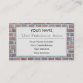 赤い無地のれんが壁の名刺 名刺 (裏面)