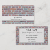 赤い無地のれんが壁の名刺 名刺 (正面/裏面)