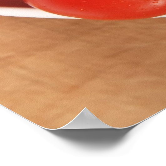 赤い熟したトマトのポスター ポスター (角)