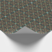 赤い熟したリンゴの木の万華鏡のように千変万化するパターン ラッピングペーパー (角)