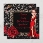 赤い熱いバレンタインの愛する人たち シーズンカード (正面/裏面)