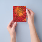 赤い熱いヨガ愛好家のOmシンボルパターン チラシ (手)