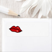 赤い熱い光沢のあるキスリップ光沢のあるリップグロス美しい ラベル (インサイチュ)