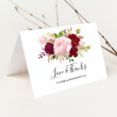 赤い熱帯およびロマンチックな結婚式は感謝していしています サンキューカード