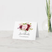 赤い熱帯およびロマンチックな結婚式は感謝していしています サンキューカード (正面)