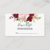 赤い熱帯とロマンチックおむつラッフル エンクロージャーカード (正面)