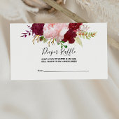 赤い熱帯とロマンチックおむつラッフル エンクロージャーカード