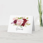 赤い熱帯とロマンチックなスペインのサンキューカード サンキューカード (正面)