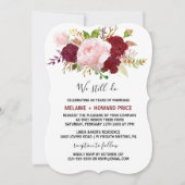 赤い熱帯とロマンチックな誓いの更新 招待状 (正面)