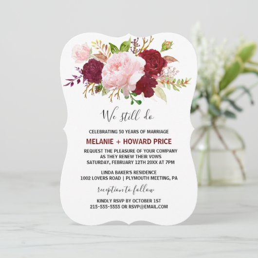 赤い熱帯とロマンチックな誓いの更新 招待状 (スタンド正面)