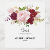 赤い熱帯とロマン結婚ティックのワインラベル ワインラベル (シングルラベル)