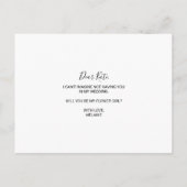 赤い熱帯性とロマンチックな花の少女 インビテーションポストカード (裏面)