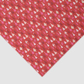 赤い熱帯性のクリスマスヤシの木のデコページ 薄葉紙 (詳細)