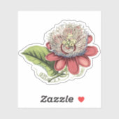 赤い熱帯性受精花 シール (シート)