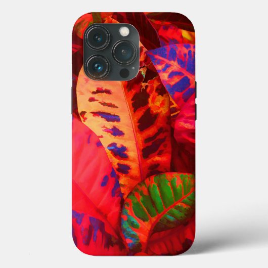 赤い熱帯葉型のCase-Mate iPhoneケース Case-Mate iPhoneケース (裏面)