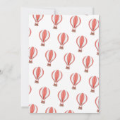 赤い熱気球は彼女のonederful誕生日 招待状 (裏面)