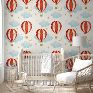 赤い熱気球 壁紙