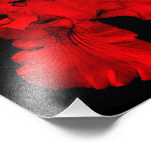 赤い熱髭アイリスフラワーアート8x8 フォトプリント            (角)