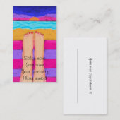 赤い爪、 ネイルがサンセットビジネスカードに 予約カード (正面/裏面)
