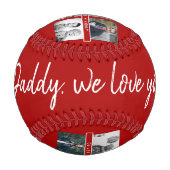 赤い父と子供と家族のパパ6写真 野球ボール (正面)