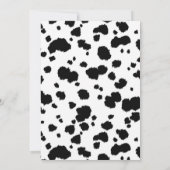 赤い牛の男の子の赤ちゃん歓迎会招待状 招待状 (裏面)