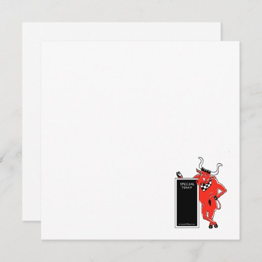 赤い牛の黒板メニュー メニュー (正面/裏面)