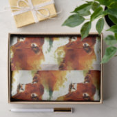 赤い牛絵画 薄葉紙 (ギフト)