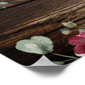 赤い牡丹のエピファニー ウェディング 24 x 36 ウェルカムサイン ポスター (角)