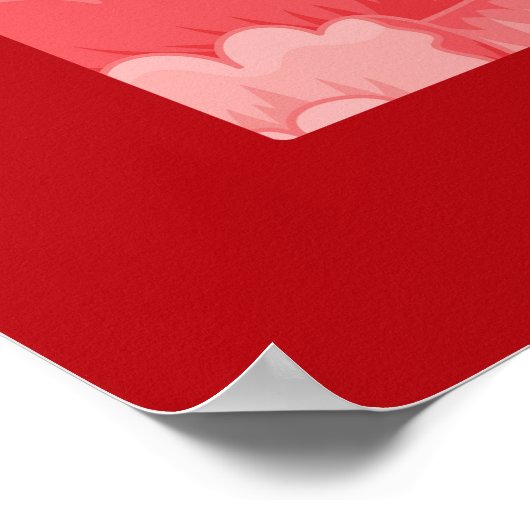 赤い牡丹の二重中国の幸福結婚の ポスター (角)